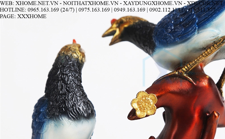 Decor bằng đồng X HOME Hà Nội Hồ Chí Minh Đôi chim đồng