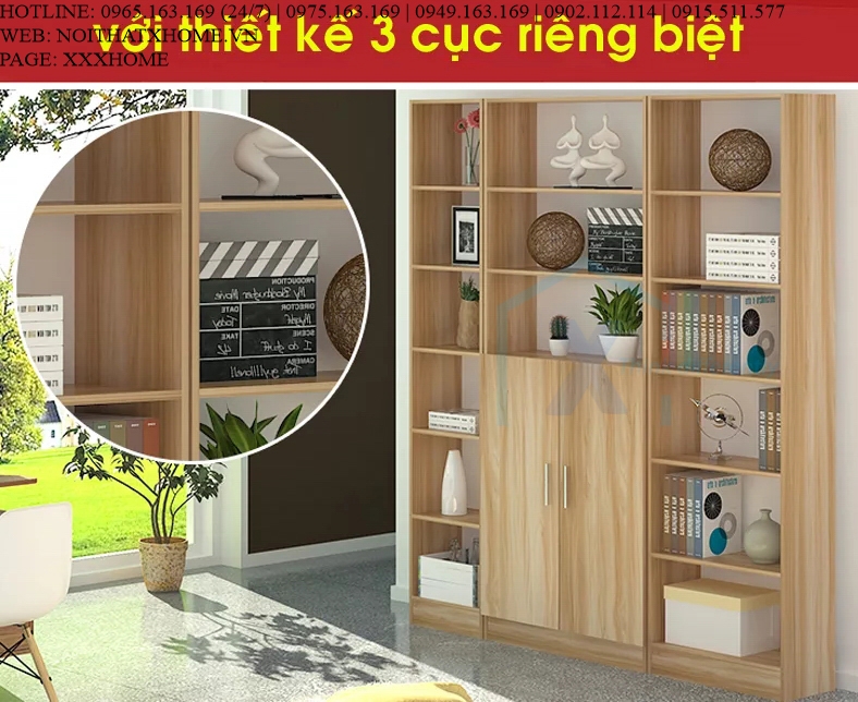 GIÁ SÁCH TỦ SÁCH GỖ X HOME Hà Nội Sài Gòn Hồ Chí Minh XHOME3316