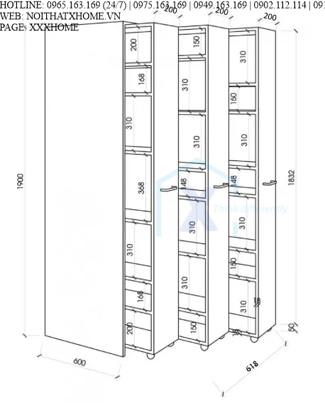 GIÁ SÁCH TỦ SÁCH GỖ X HOME Hà Nội Sài Gòn Hồ Chí Minh XHOME4424