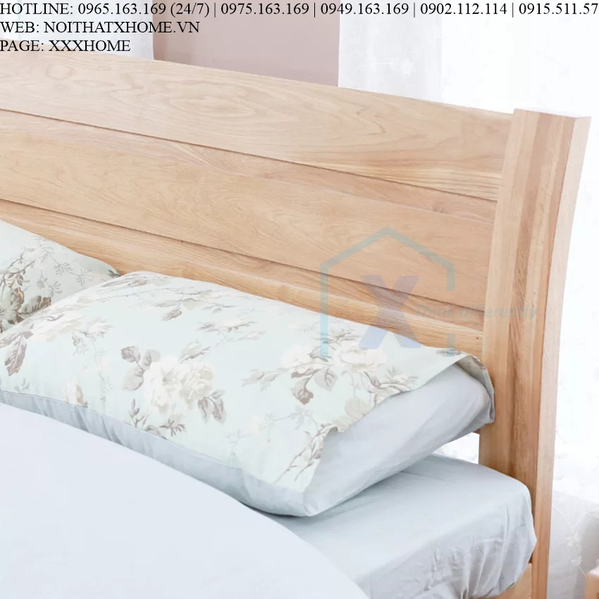 GIƯỜNG NGỦ GỖ TỰ NHIÊN X HOME Hà Nội XHOME3346