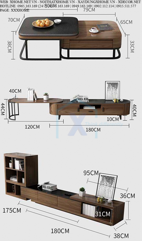 KỆ TIVI CAO CẤP X HOME SÀI GÒN HỒ CHÍ MINH HÀ NỘI XHOME3302