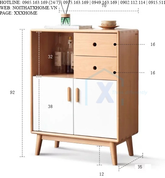 TỦ KỆ TRANG TRÍ GỖ X HOME Hà Nội Sài Gòn Hồ Chí Minh XHOME1140