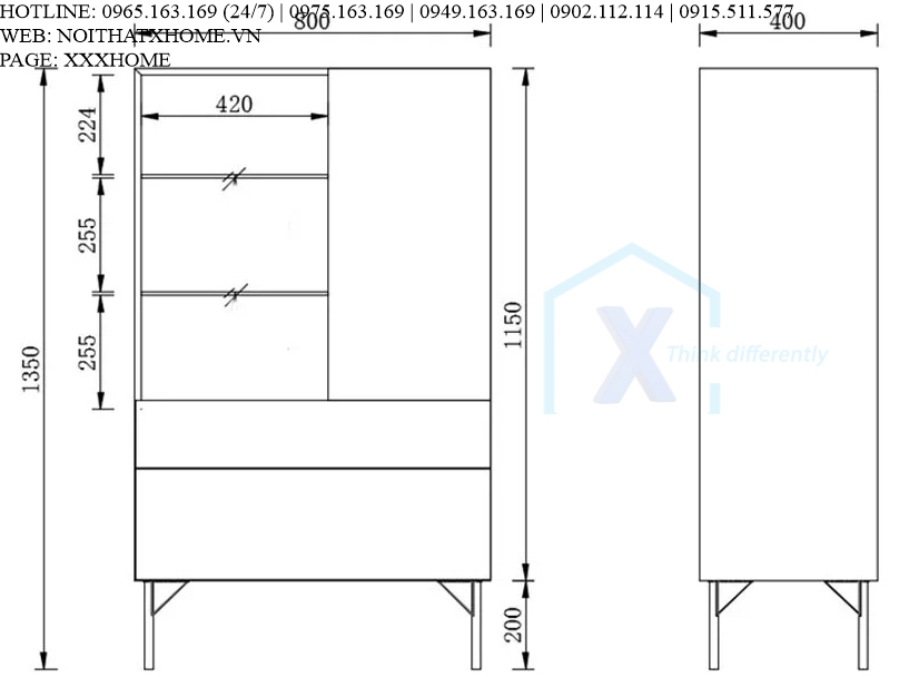 TỦ KỆ TRANG TRÍ GỖ X HOME Hà Nội Sài Gòn Hồ Chí Minh XHOME3303