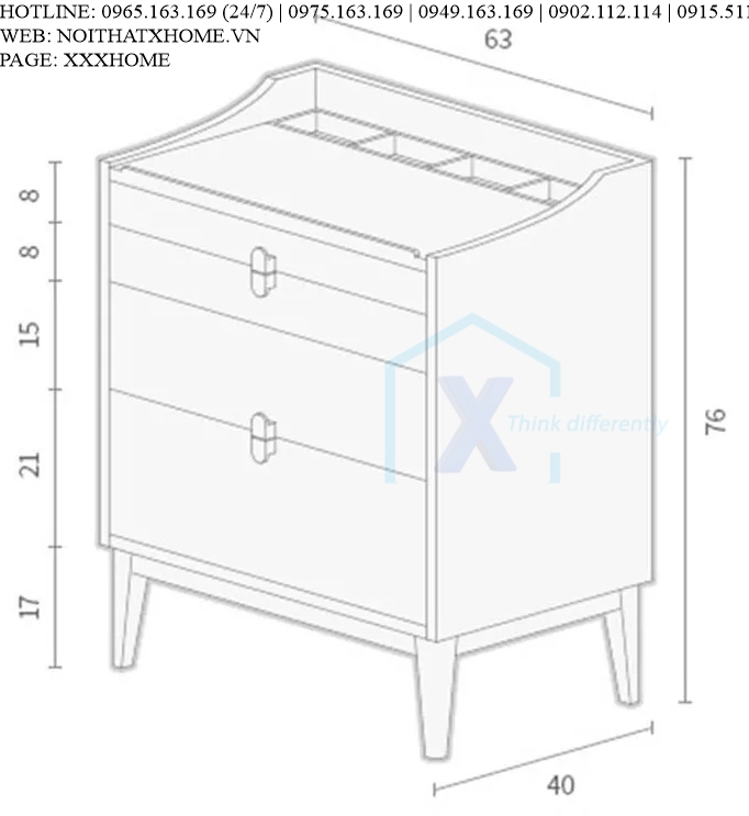 TỦ KỆ GỖ TRANG TRÍ X HOME Hà Nội Sài Gòn Hồ Chí Minh XHOME4428