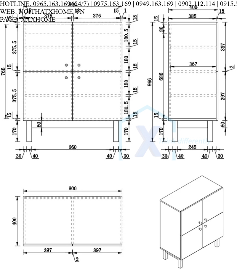 TỦ TRANG TRÍ GỖ X HOME HÀ NỘI SÀI GÒN HỒ CHÍ MINH XHOME6603