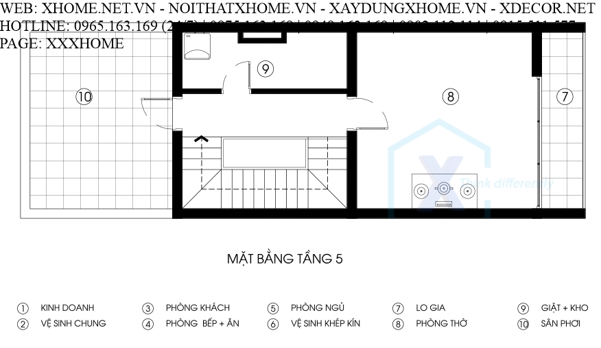 THIẾT KẾ THI CÔNG KIẾN TRÚC NHÀ PHỐ X HOME HÀ NỘI XHOME10