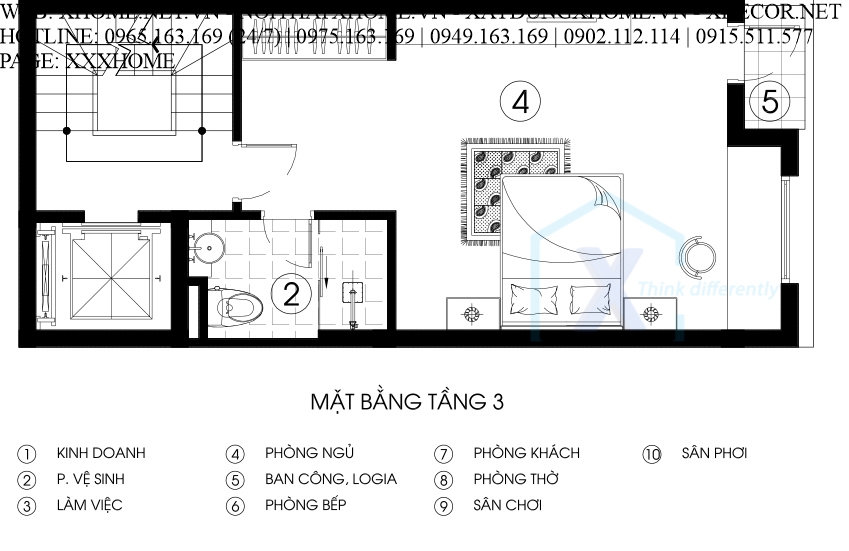 THIẾT KẾ THI CÔNG KIẾN TRÚC NHÀ PHỐ X HOME HÀ NỘI XHOME11