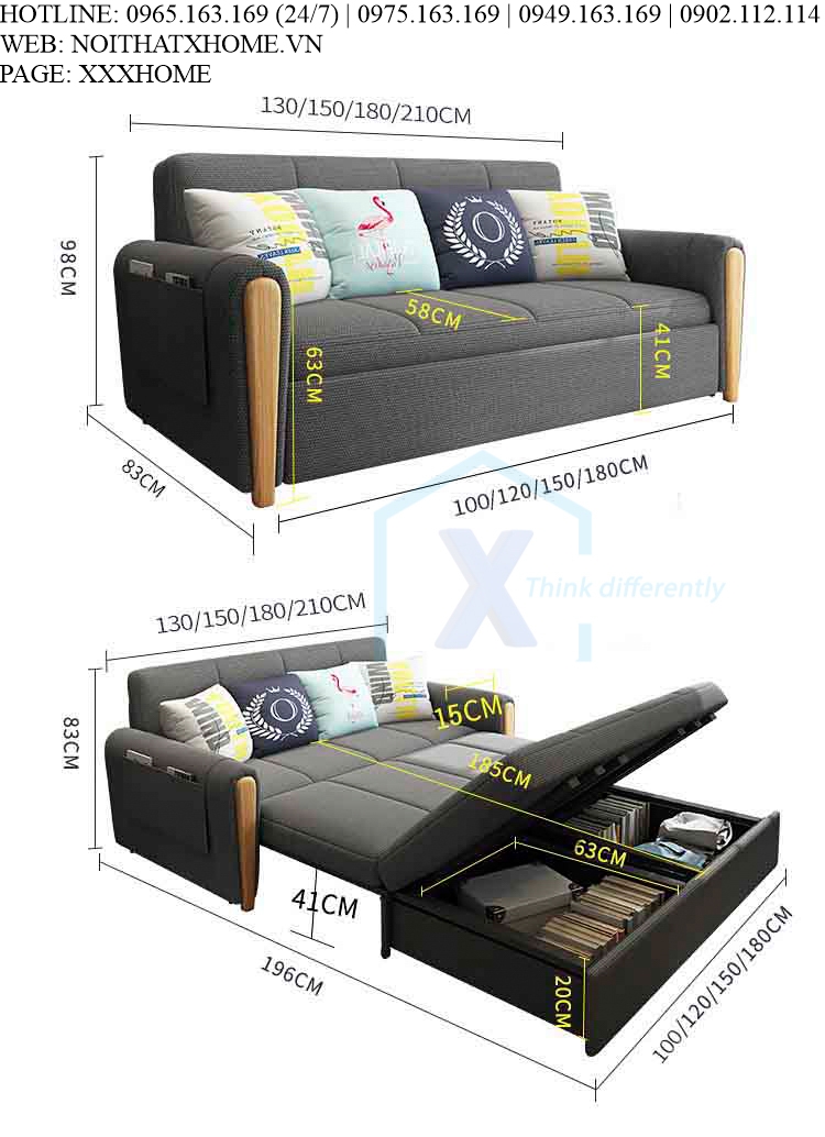 SOFA GIƯỜNG CAO CẤP X HOME Hà Nội XHOME1205