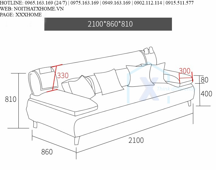 GHẾ SOFA NỈ CAO CẤP X HOME Hà Nội XHOME1206