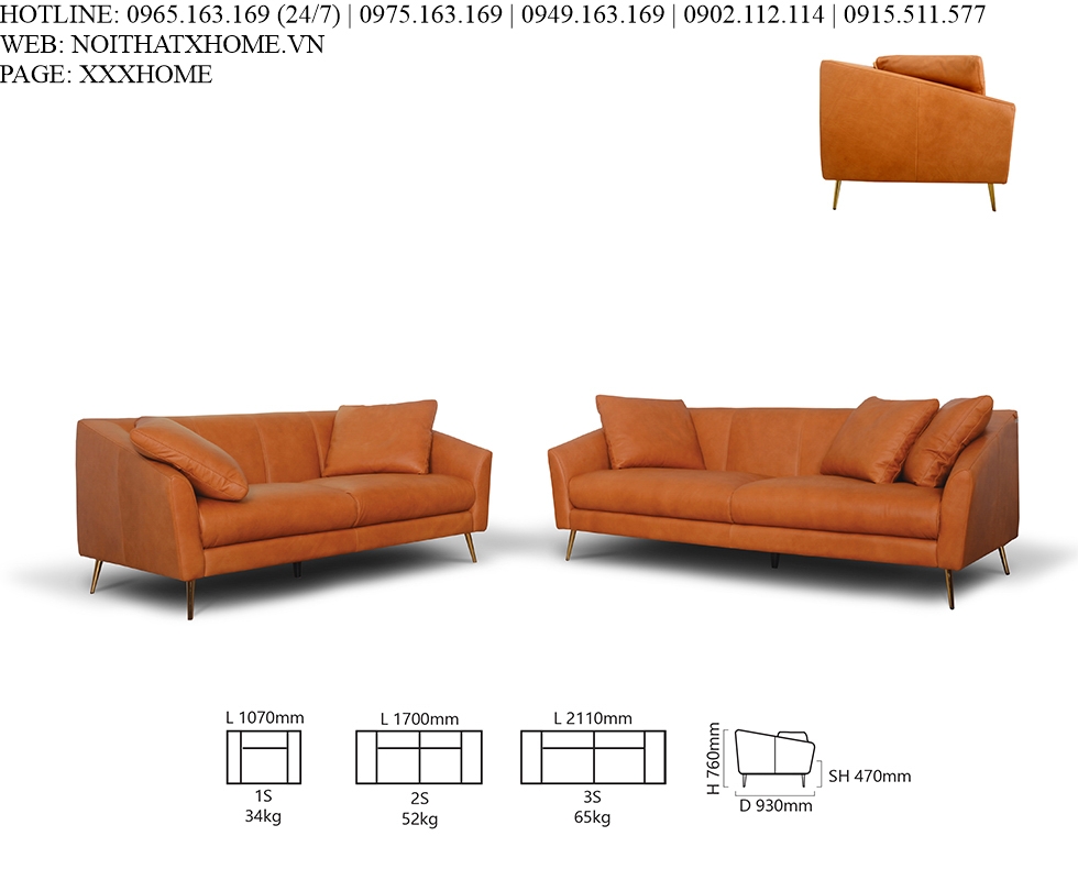 Bộ sofa SZ 28502 X HOME Hà Nội