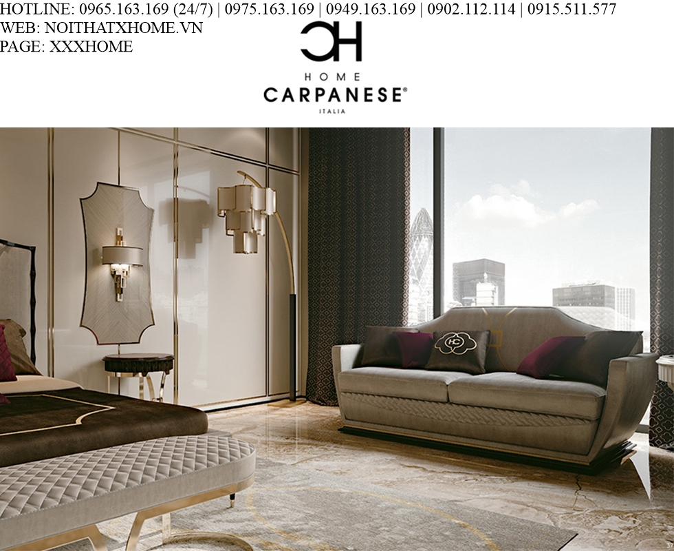 Sofa ghế đôi Carpanese Home - Art.7036 X HOME Hà Nội