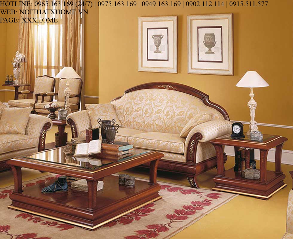 Bộ sofa Vicente - Verona Walnut Gold/FLB01+FLB02 X HOME Hà Nội