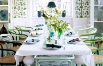 Phòng ăn xanh mát cho mùa hè