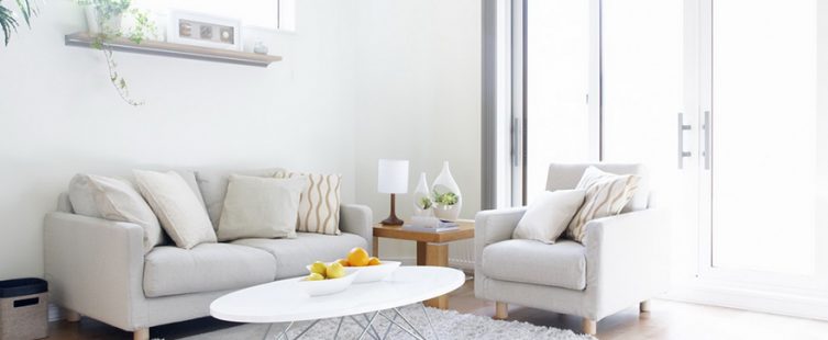  Thiết kế phòng khách với tông màu trắng – không gian tinh tế, ấn tượng					