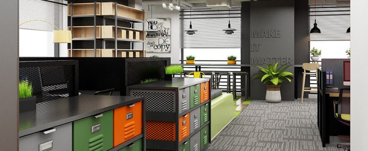  Thiết kế nội thất văn phòng với phong cách công nghiệp hiện đại (P1)					