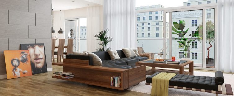  BST mẫu ghế sofa gỗ đẹp dành cho phòng khách chung cư 2019					