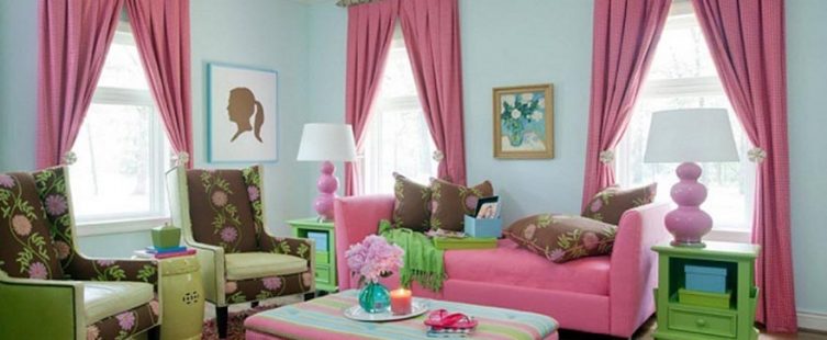  Trang trí phòng khách màu hồng đẹp dịu dàng, tinh tế và lãng mạn					