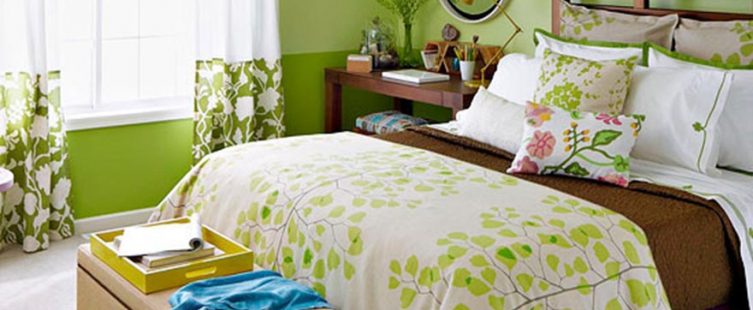  Trang trí phòng ngủ cho mùa hè dịu mát với gam màu xanh lá cây					