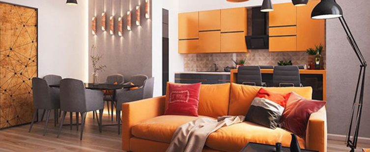  Thắp sáng không gian nội thất màu cam tràn đầy năng lượng					