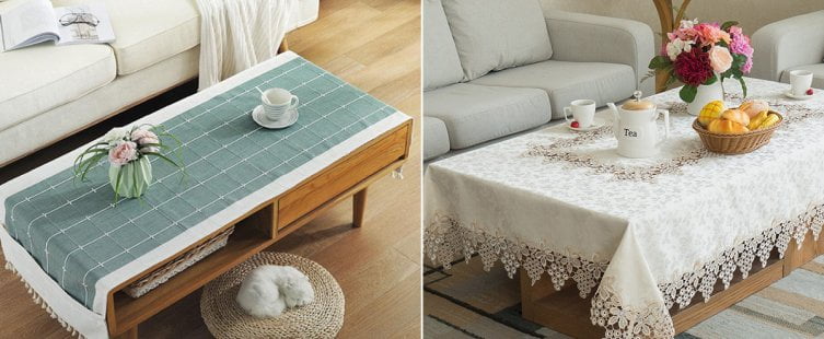  Cách chọn khăn trải bàn gỗ phòng khách đẹp, phù hợp					