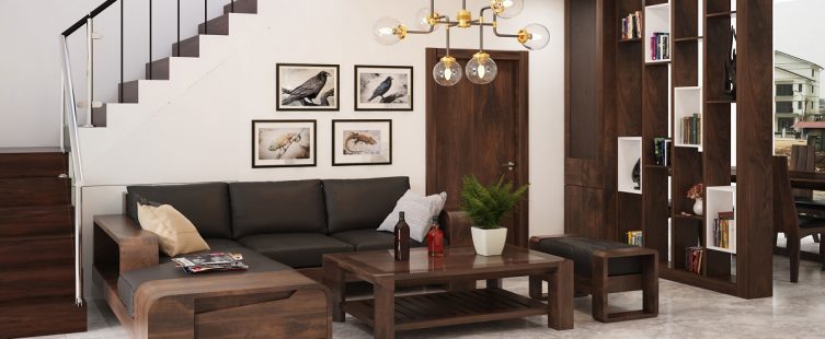  10+ mẫu ghế sofa gỗ đơn giản cho phòng khách hiện đại, xu hướng 2019					