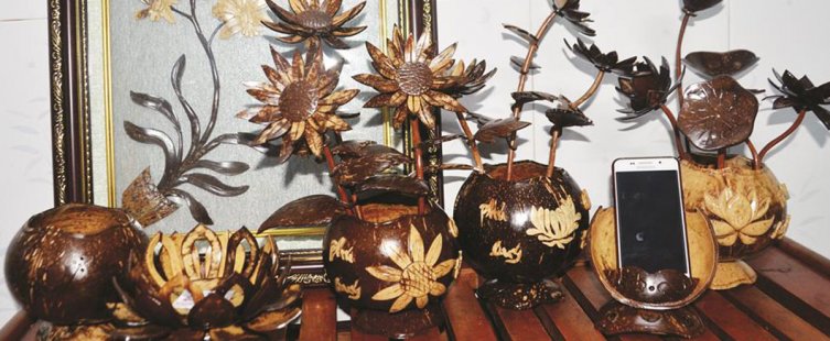  Gáo dừa mỹ nghệ – Sản phẩm tinh hoa bậc nhất của xứ dừa Bến Tre					