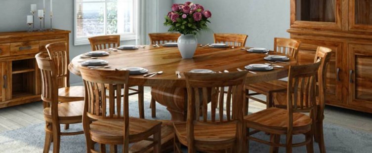  Những bộ bàn ăn tròn 10 ghế cực đẹp chất lượng					