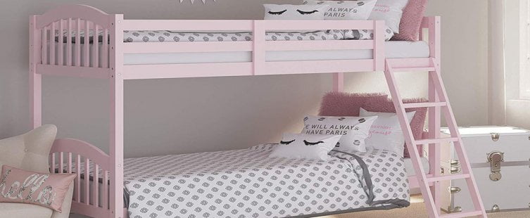  Những mẫu giường tầng cho bé gái màu hồng đẹp mê ly					