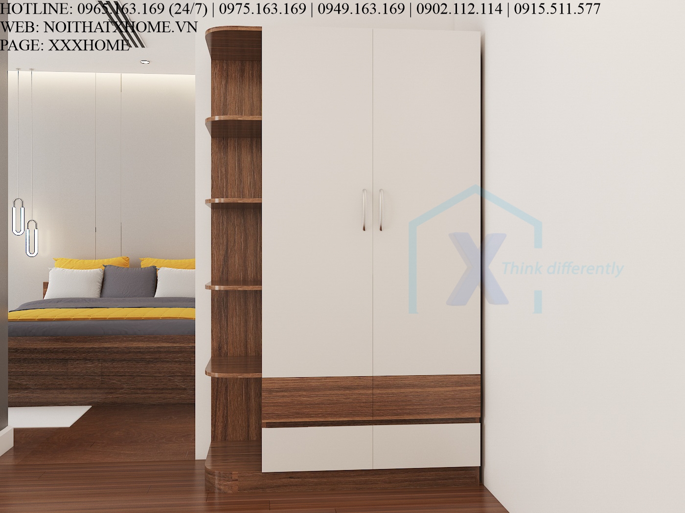 TỦ QUẦN ÁO GỖ CÔNG NGHIỆP X HOME HÀ NỘI SÀI GÒN HỒ CHÍ MINH XHOME03