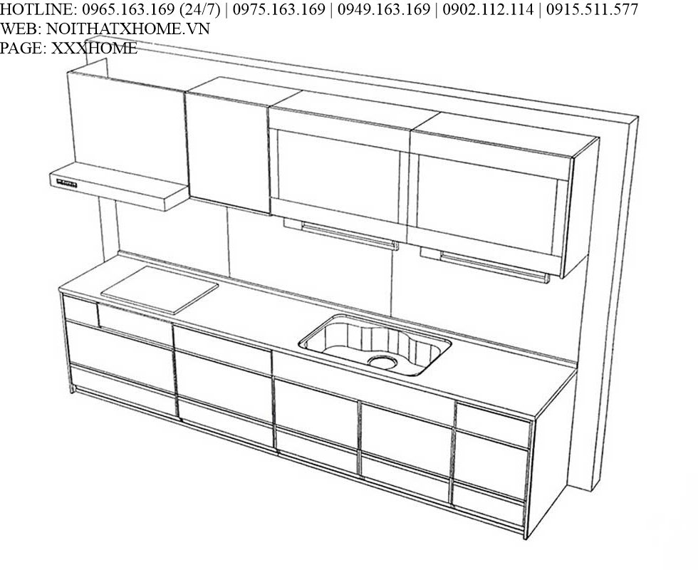 Tủ bếp Takara Standard - LEMURE màu LRI X HOME Hà Nội
